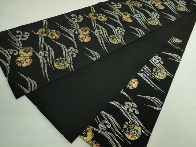 平和屋着物○極上 西陣の老舗 1782年創業 山下織物 六通柄袋帯 唐織 寿