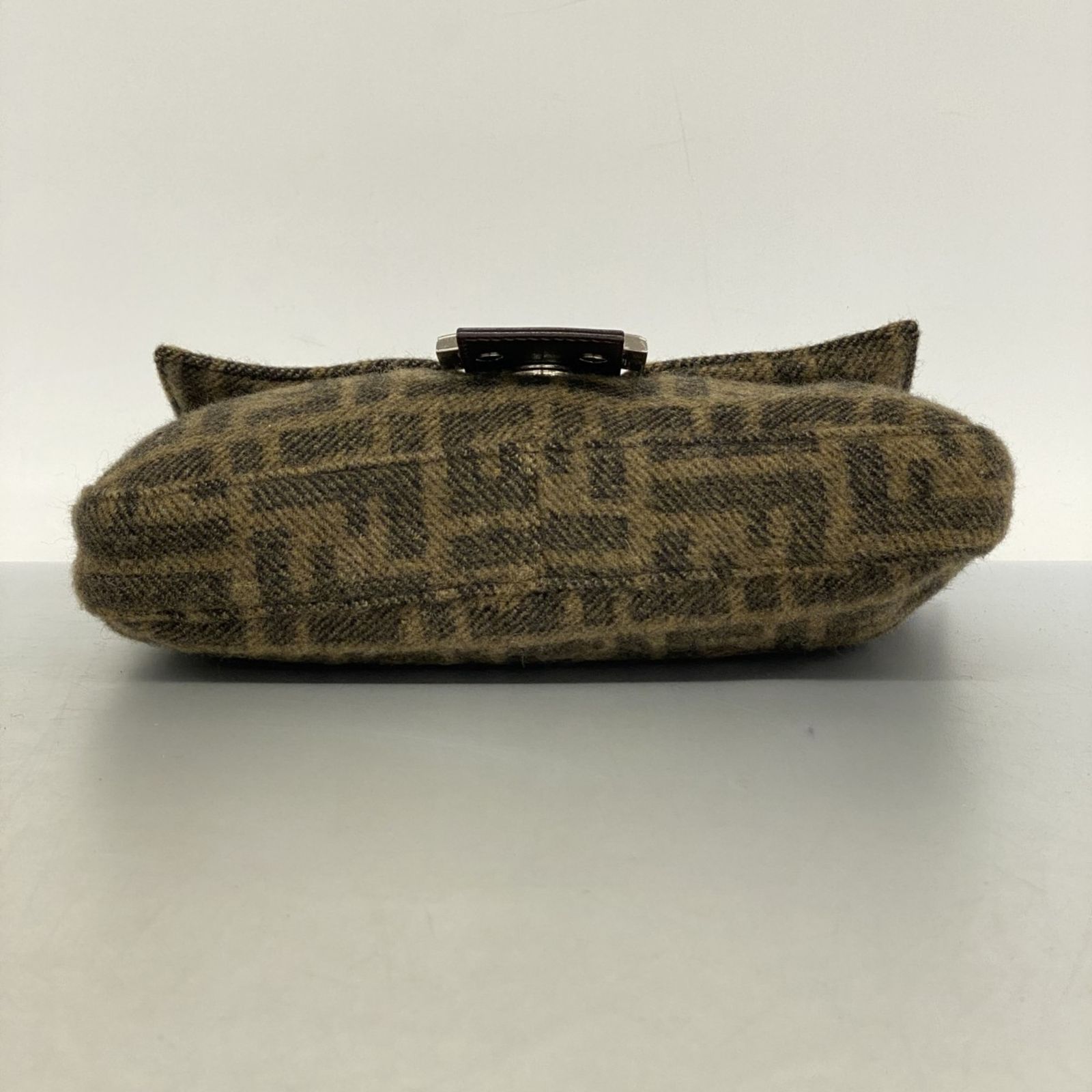 高級品✨ FENDI フェンディ マンマバケット ズッカ柄 ウール ハンドバッグ フェンディ FENDI ブラウン ズッカ柄 ウール マンマバケット 木の実