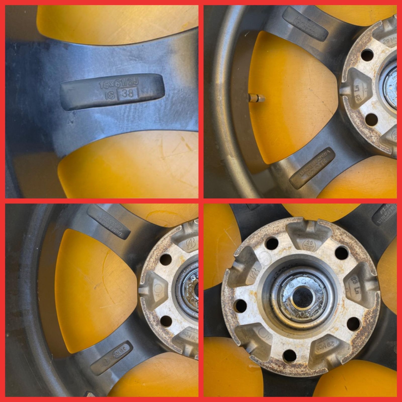 ZT-2636] 4本 5穴 TOPRUN アルミホイール 16X6 1/2J 中国製 IS 38 