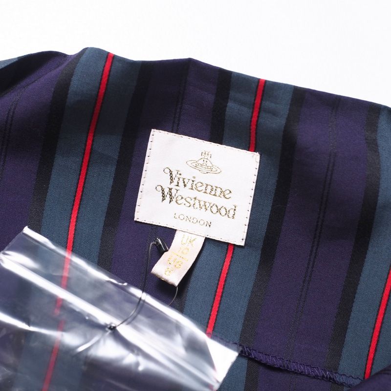 美品♡ヴィヴィアンウエストウッド オーブ ストライプ ドッキング ワンピース □美品□Vivienne Westwood ヴィヴィアンウエストウッド ワンピース