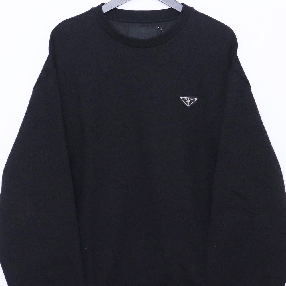 PRADA トライアングルロゴ テクニカルコットン スウェットシャツ M