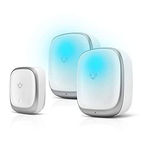 ワイヤレスチャイム 玄関チャイム 電池不要 自動発電 音と光で呼び出し