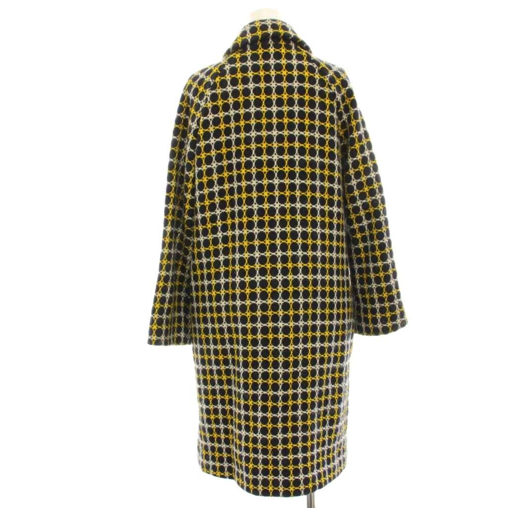 サリースコット Sally Scott ステンカラーコート チェック ウール