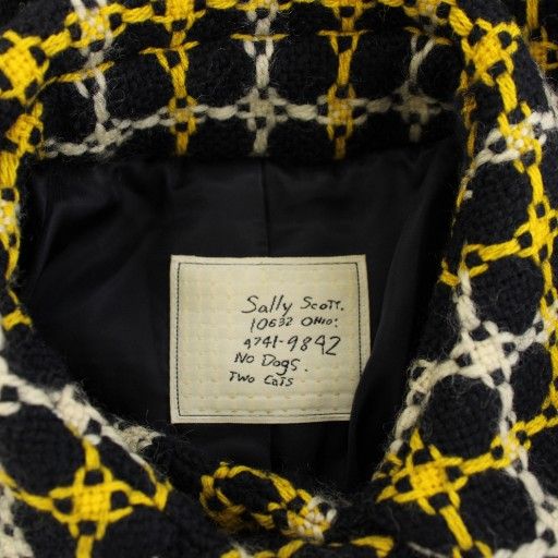 サリースコット Sally Scott ステンカラーコート チェック ウール