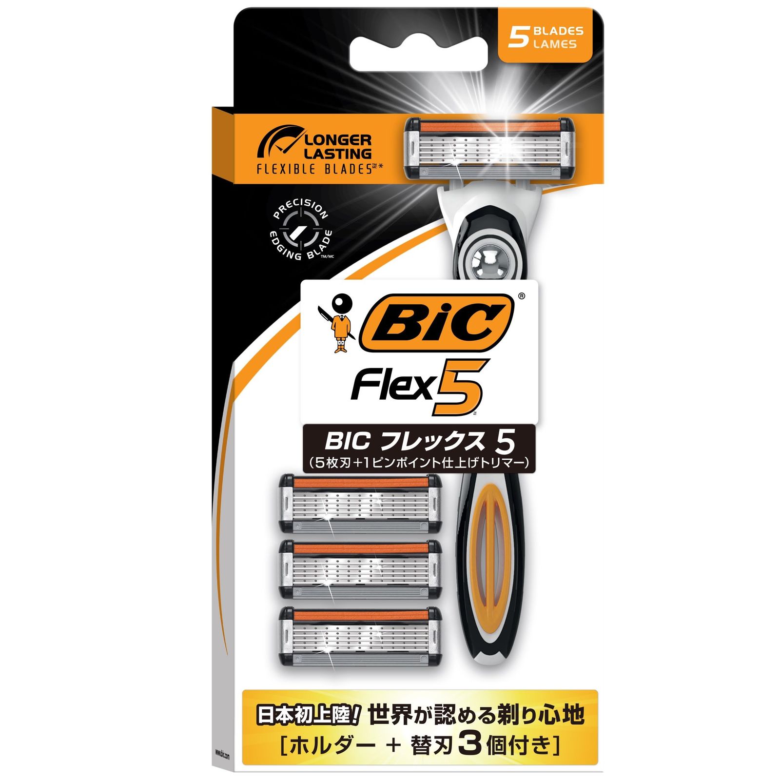 BIC(ビック) フレックス5 カミソリ(5枚刃+1ピンポイント仕上げトリマー