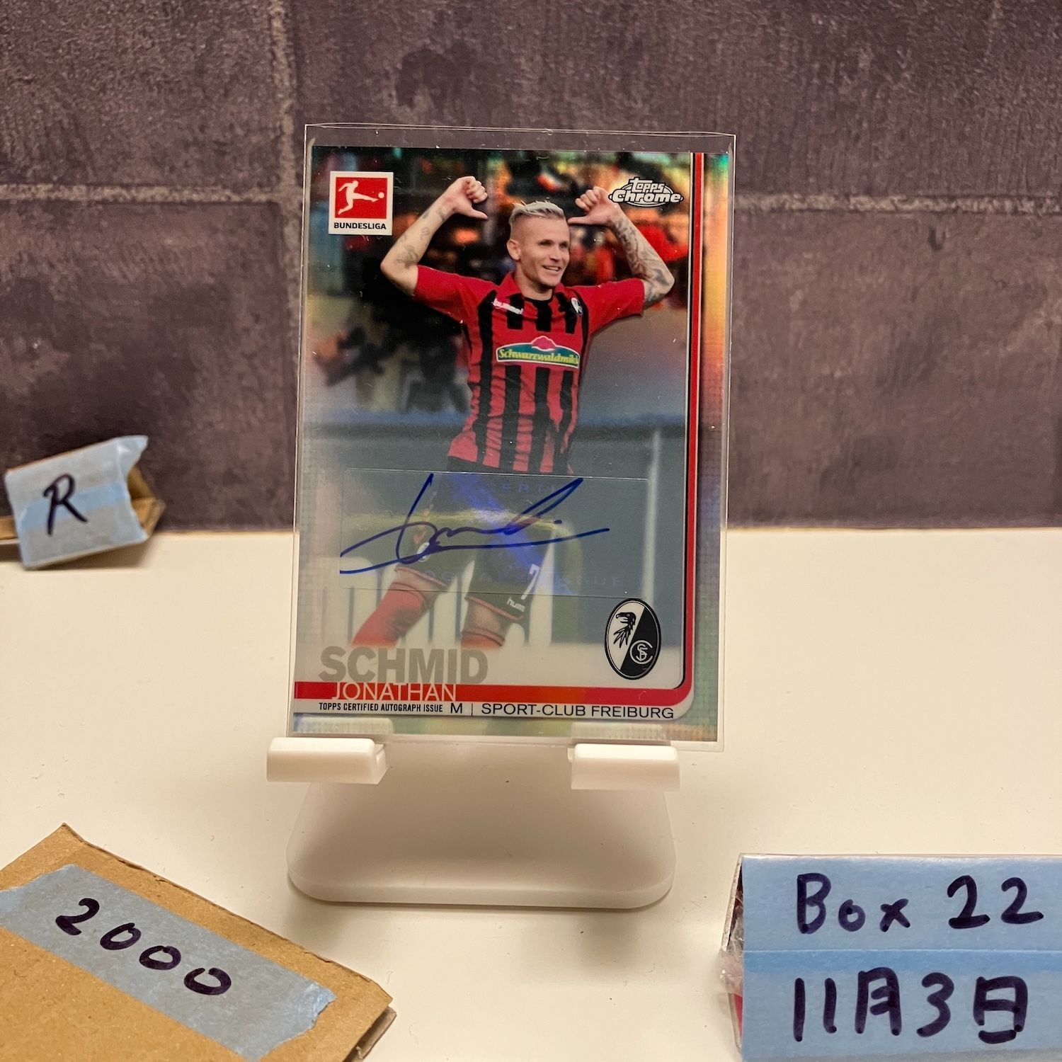 2019-20 Topps Chrome Jonathan Schmid 直筆サインカード Sport-Club