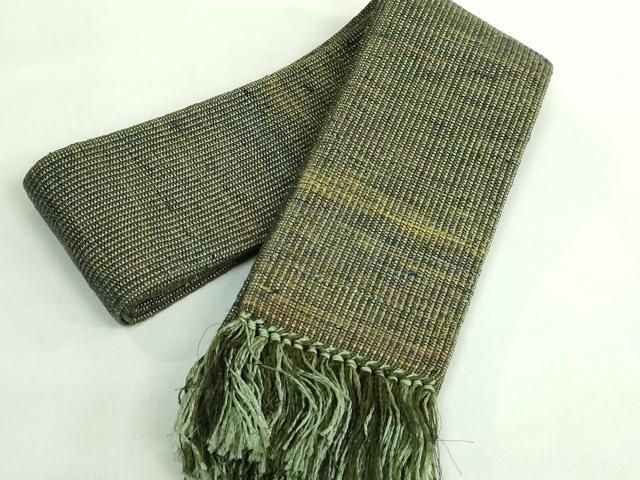 平和屋本店●極上　男性　角帯　本場宝来　紬地　近資織物謹製　共箱付き　逸品　未使用　DZAB2949kh6 平和屋本店○極上 男性 角帯 本場宝来 紬地 近資織物謹製 共箱付き