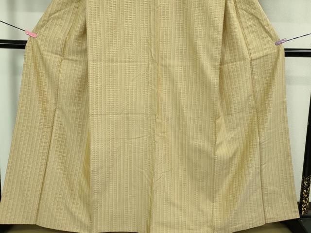 平和屋本店○極上 山下八百子 本場黄八丈 市松綾織 紬 逸品