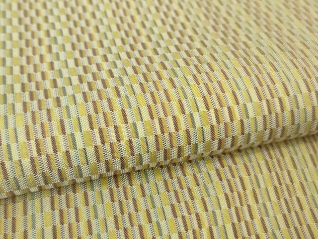 平和屋本店○極上 山下八百子 本場黄八丈 市松綾織 紬 逸品