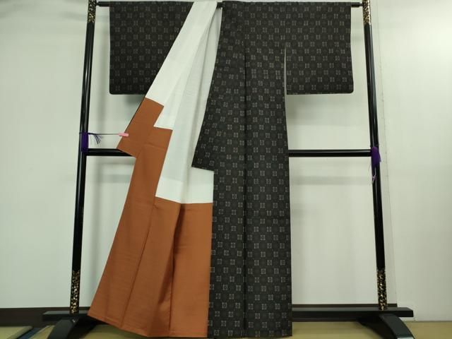 平和屋本店○極上 花織 紬 黒地 逸品 DZAB2974kh6 - メルカリ