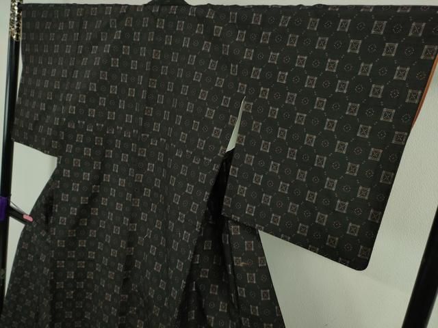 平和屋本店○極上 花織 紬 黒地 逸品 DZAB2974kh6 - メルカリ