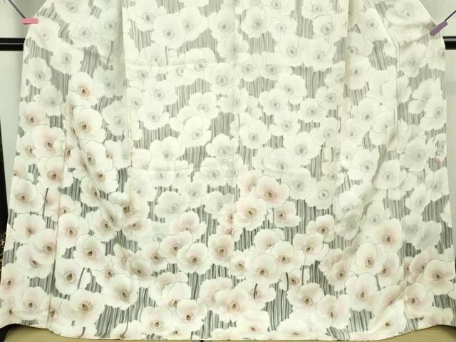 平和屋本店○極上 訪問着 作家物・瑞晃 手描き 胡蝶蘭 暈し染め 逸品