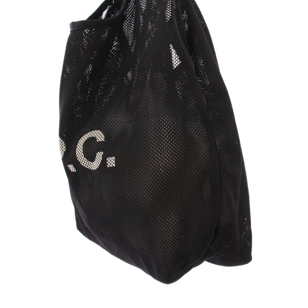 A.P.C.◇メッシュトートバッグ/BLK/プリント A.P.C. - ⁄ メッシュの