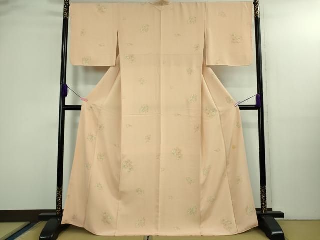 平和屋本店●極上　ジャパンオートクチュール　渡辺雪三郎　小紋　百合　人色地　金彩　逸品　DZAB3074kh6 平和屋本店○極上 ジャパンオートクチュール 渡辺雪三郎 小紋 百合 人