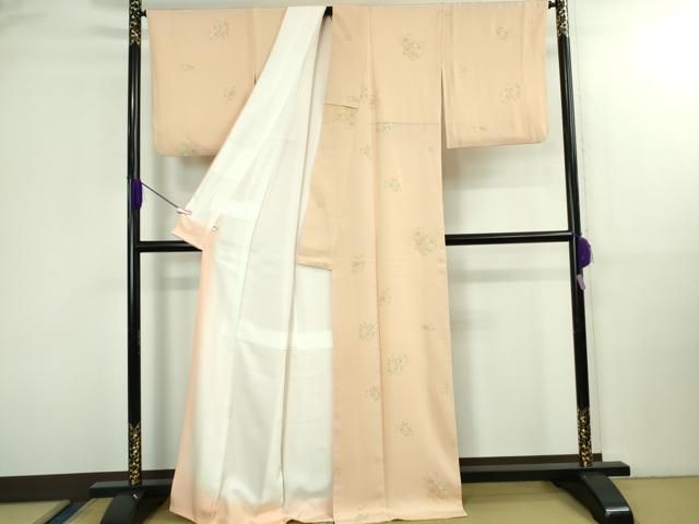 平和屋本店●極上　ジャパンオートクチュール　渡辺雪三郎　小紋　百合　人色地　金彩　逸品　DZAB3074kh6 平和屋本店○極上 ジャパンオートクチュール 渡辺雪三郎 小紋 百合 人