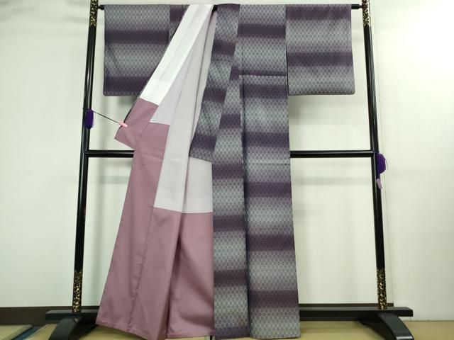 平和屋本店○超希少 日本工芸会正会員 秋山眞和 綾の手紬 手織 本藍染