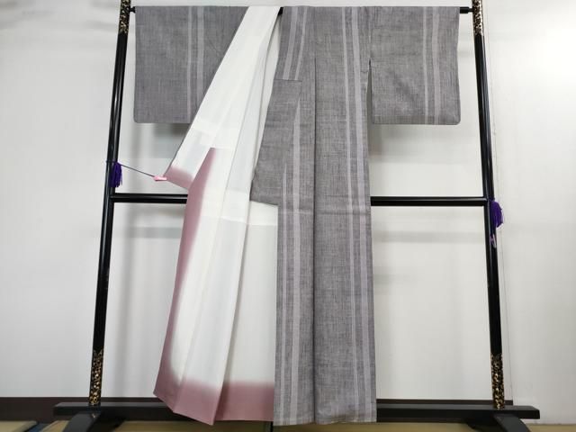 平和屋本店○極上 人間国宝 田中林次 本場結城紬 重要無形文化財 結織