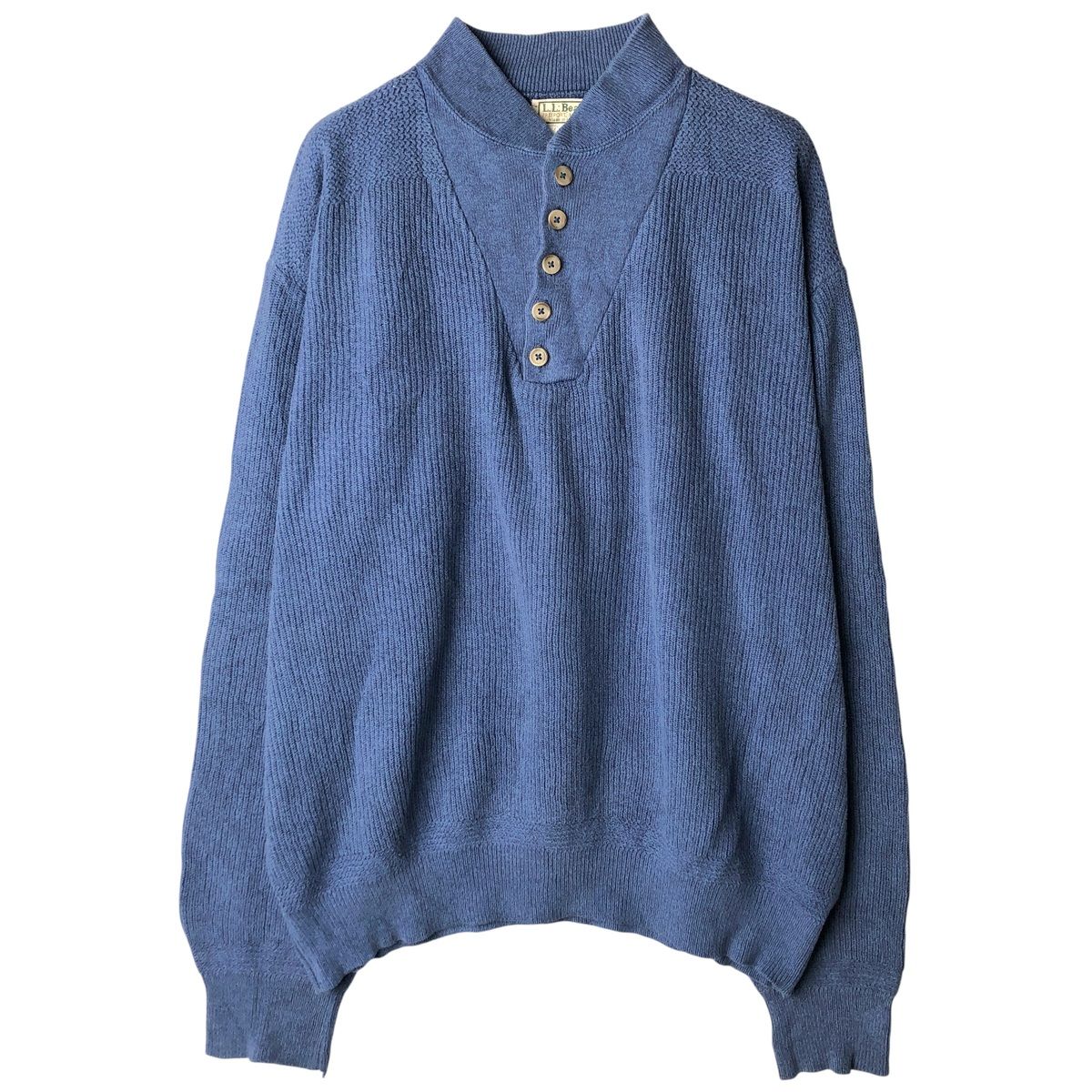 古着 80~90年代 エルエルビーン  リブ編み ヘンリーネック