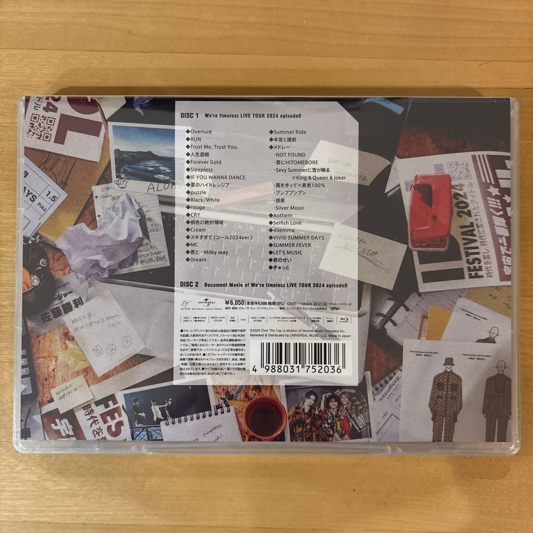 We're timelesz LIVE TOUR 2024 episode0 (通常盤)(2枚組) [Blu-ray