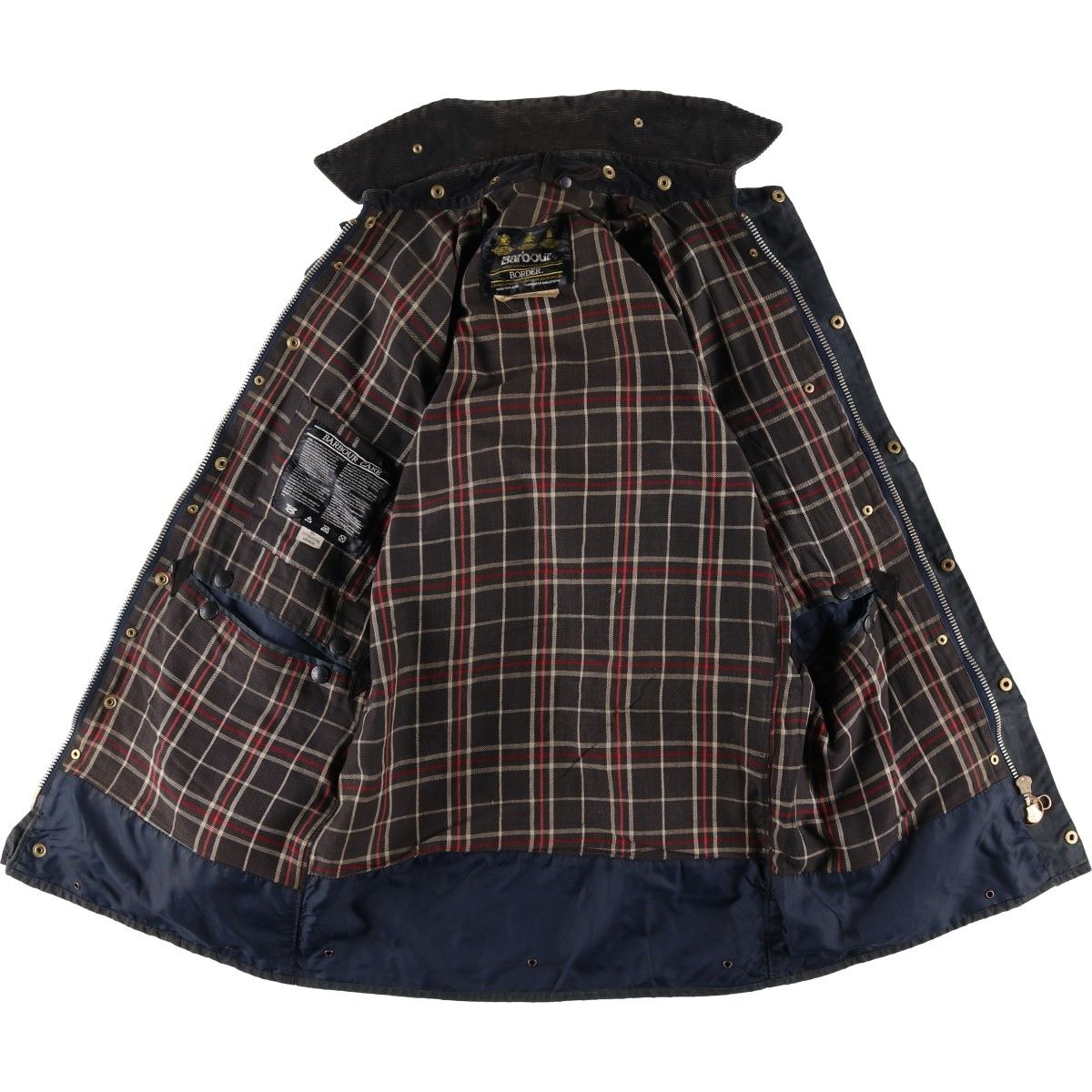 古着 80~90年代 バブアー Barbour BORDER ボーダー 旧3ワラント