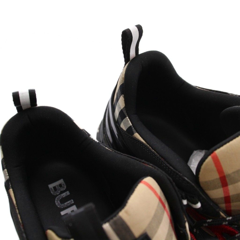 バーバリー BURBERRY アーサー スニーカー ノバチェック 42 黒