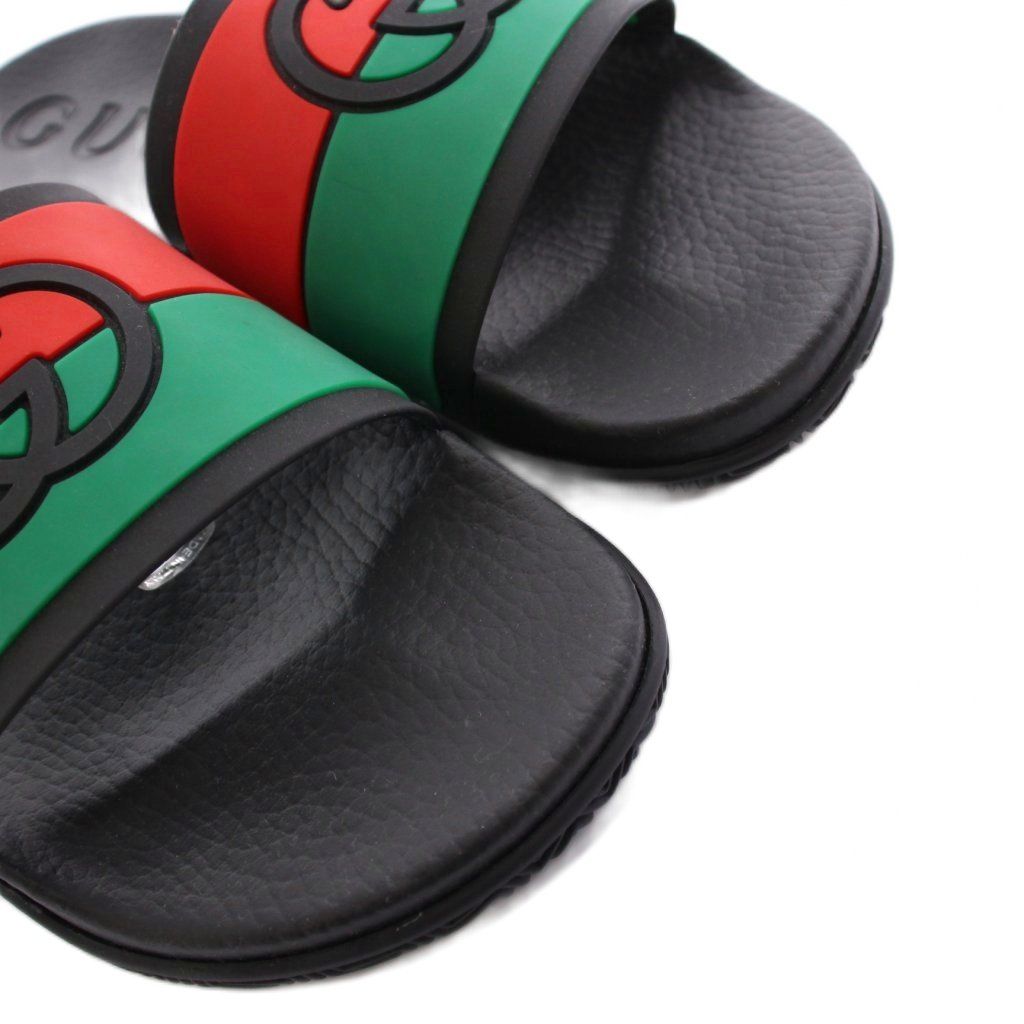 GUCCI グッチサンダル　 黒/緑/赤 GUCCI グッチサンダル 黒/緑/赤 グッチ メンズ サンダル・スライド