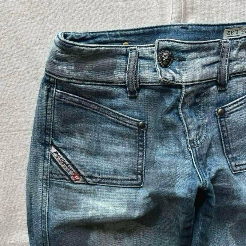 希少！　ディーゼル　ボール(デニム柄) DIESEL (ディーゼル) 5ポケット ジップフライ レギュラー デニム