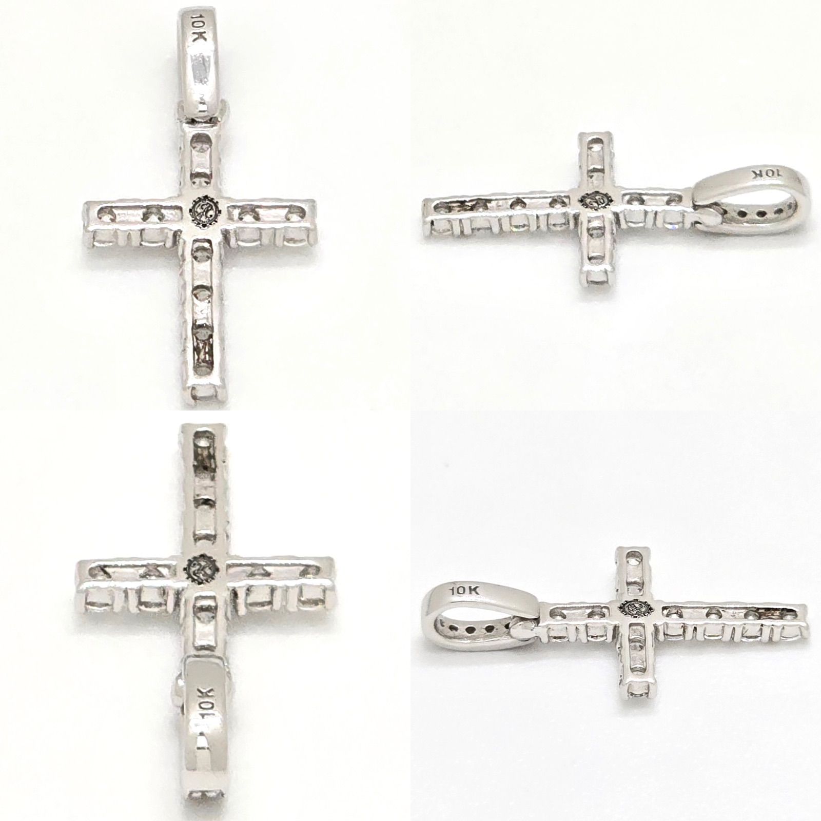 10K ホワイトゴールド ペンダントトップ アヴァランチ ジルコニア AVALANCHE アヴァランチ 10K ホワイトゴールド クロス ペンダント