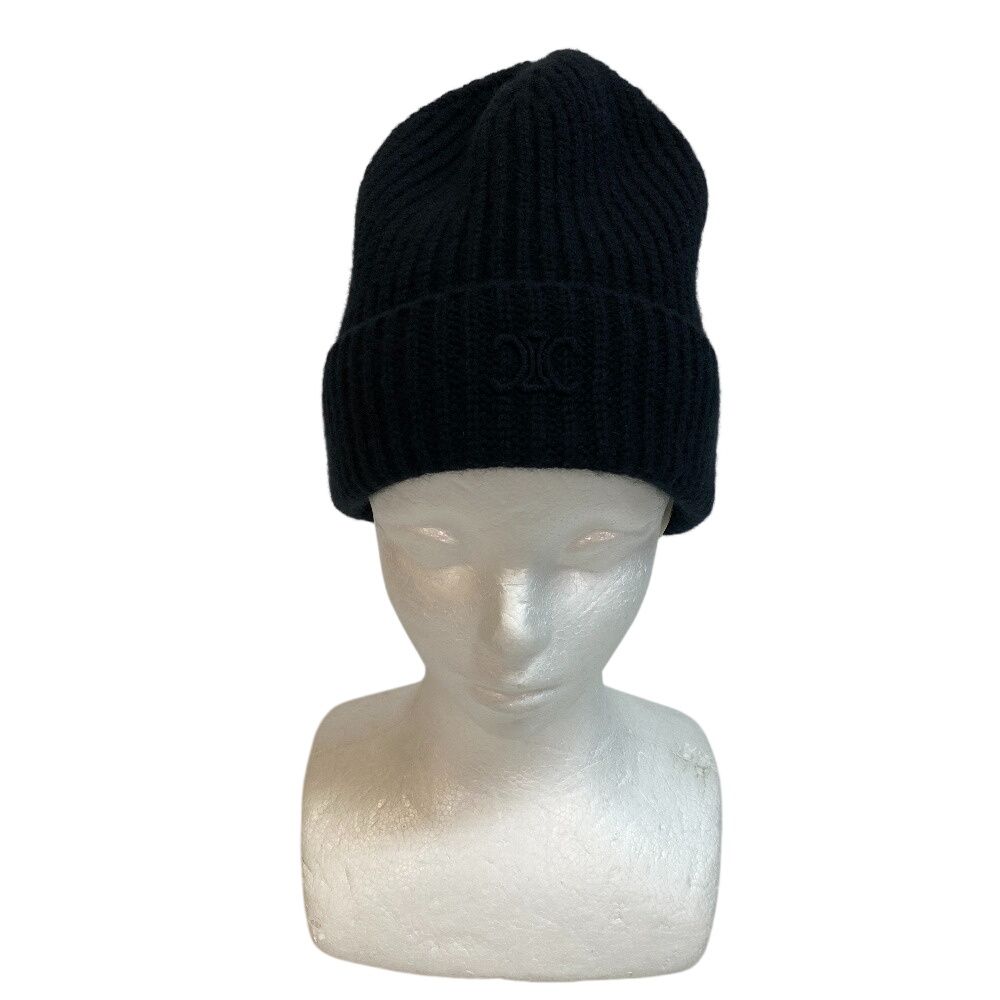 CELINE セリーヌ ニットキャップ ブラック ユニセックス - メルカリ