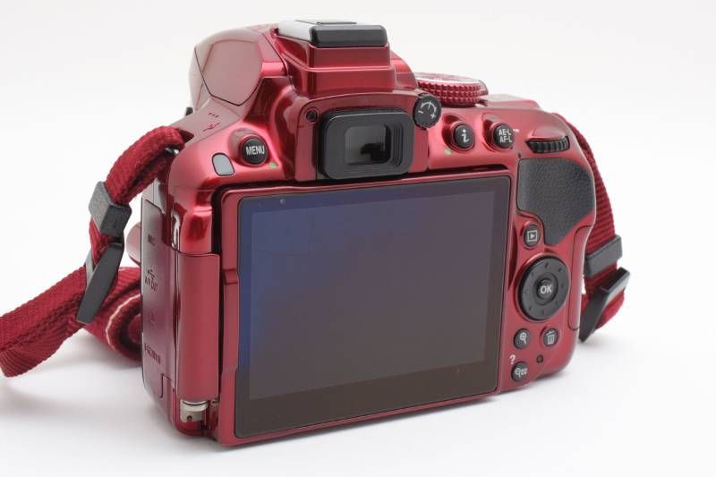 実用品】Nikon ニコン D5300 ボディ 赤 レッド シャッター数9826枚と