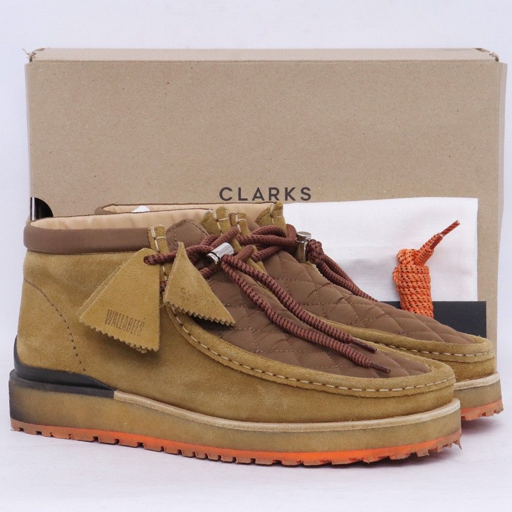 MONCLER × CLARKS MONWALLABEE ブーツ UK8 ブラウン オレンジ - メルカリ