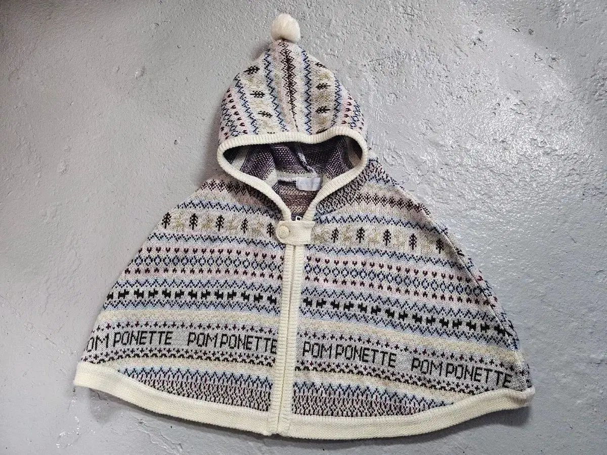 pomponette ニット ケープ 新生児 状態良し
