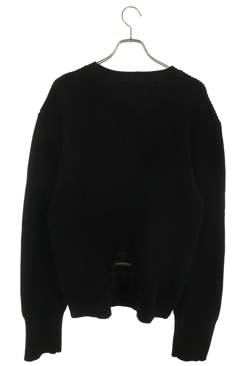 クロムハーツ BAIT & TACKLE CREW クロスパッチ付きカシミアニット