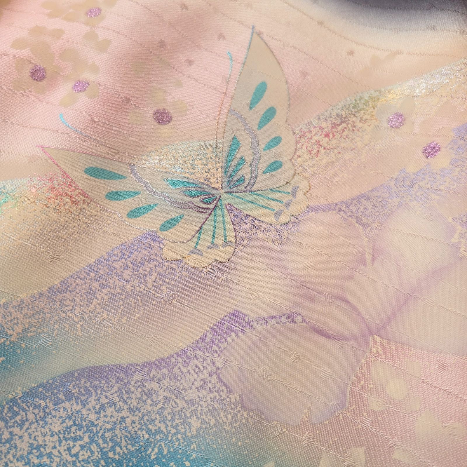 ❦Kaena❦ 着物リメイク ロング ワンピース ギャザー ドレス マキシ