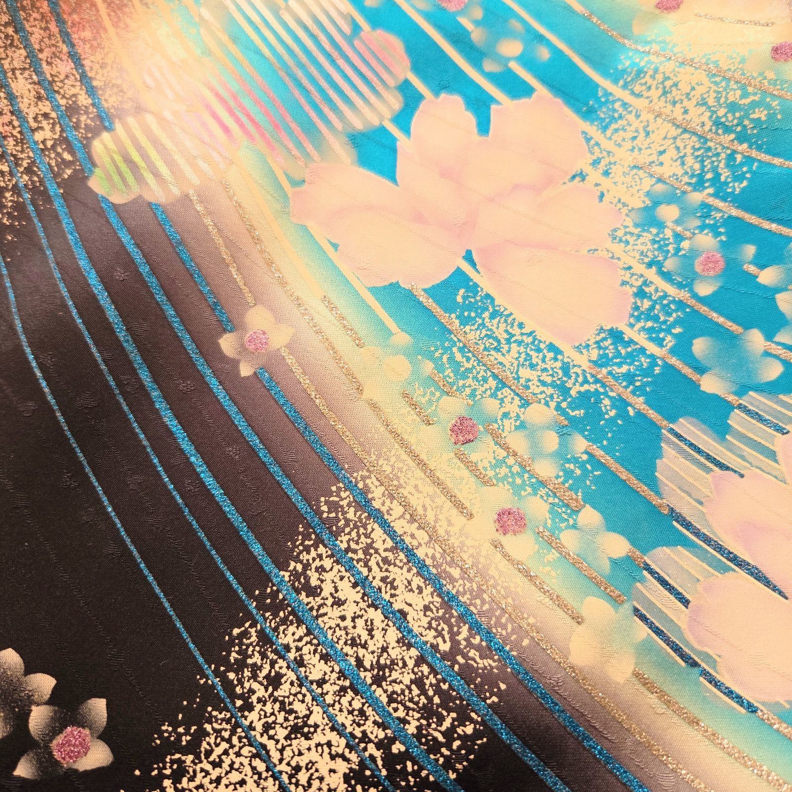 ❦Kaena❦ 着物リメイク ロング ワンピース ギャザー ドレス マキシ