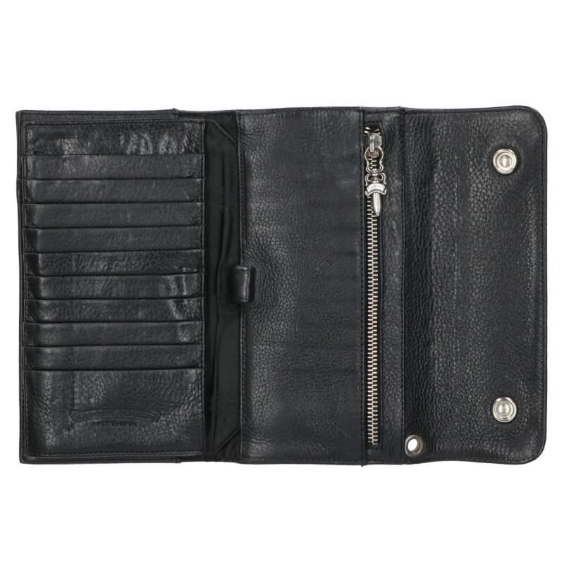 クロムハーツ WAVE CROSS BALL/ウェーブ クロスボールボタンレザー