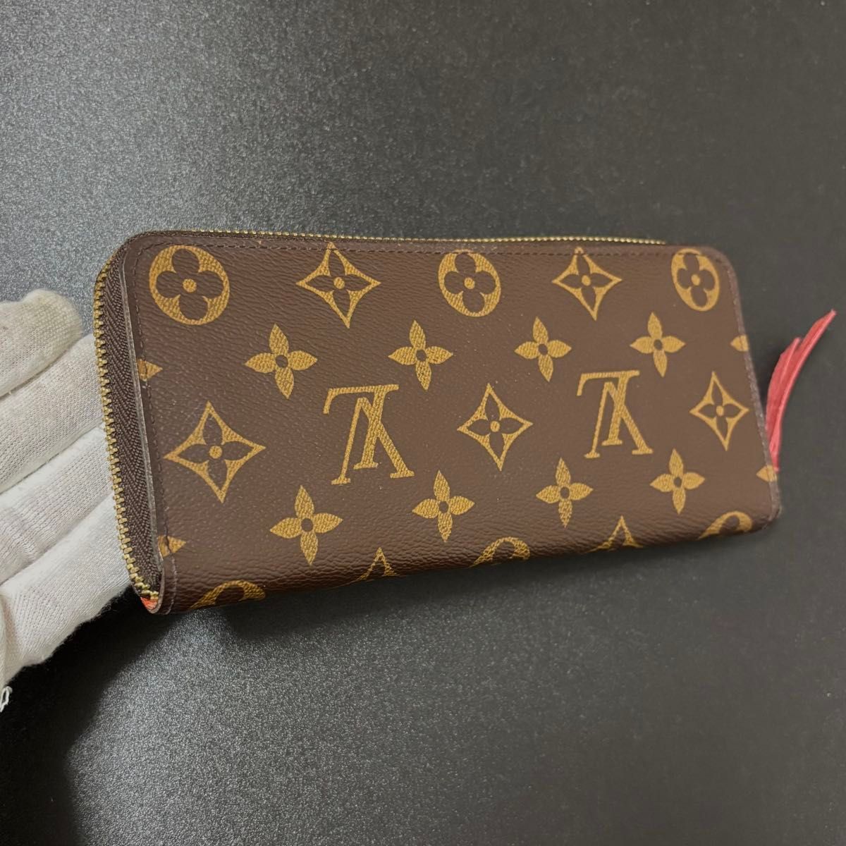 【美品】ルイヴィトン モノグラム ポルトフォイユ クレマンス 長財布 オレンジ 美品】ルイヴィトン モノグラム ポルトフォイユ クレマンス 長財布