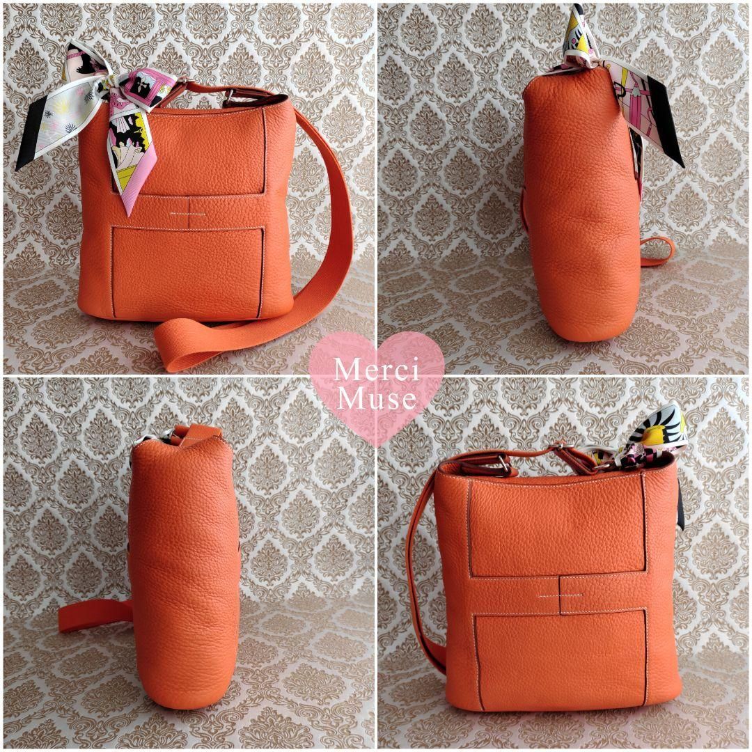 ❤お得なお品❤グッドニュースPM オレンジxシルバー金具 エルメス □L