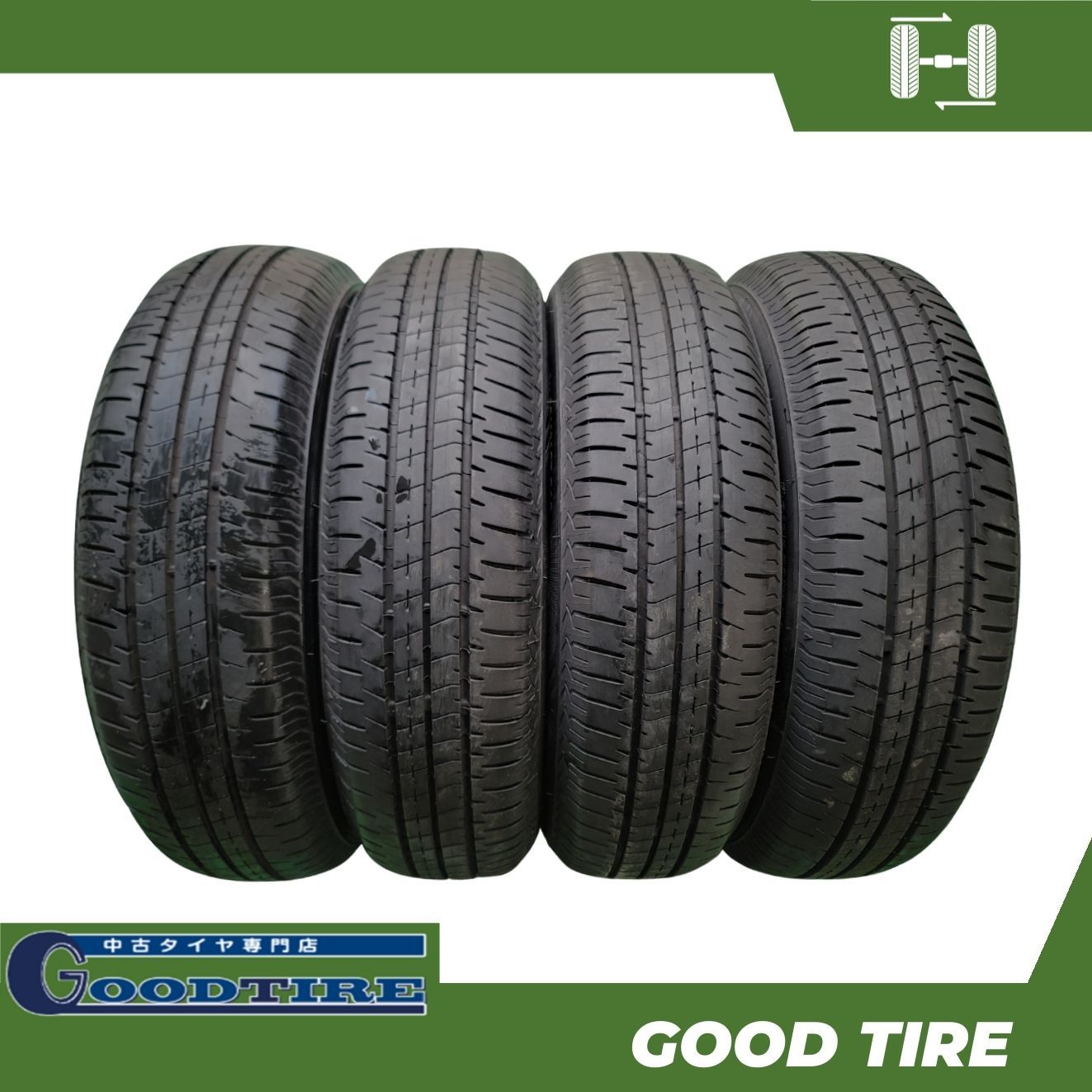 155/65R14 ブリヂストン ECOPIA NH200C 2023年×2 2024年×2 4本 夏用 8 