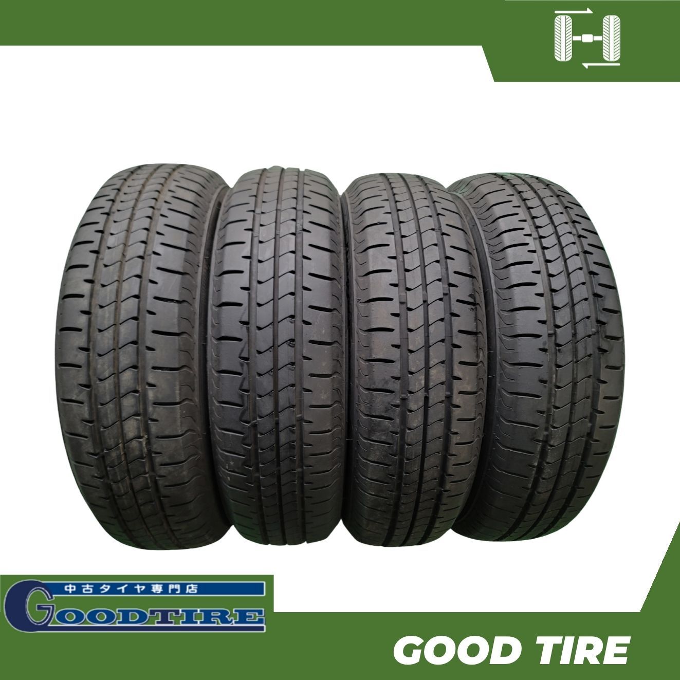 155/65R14 ブリヂストン NEWNO 2023年製 4本 夏用 8分山 中古タイヤ