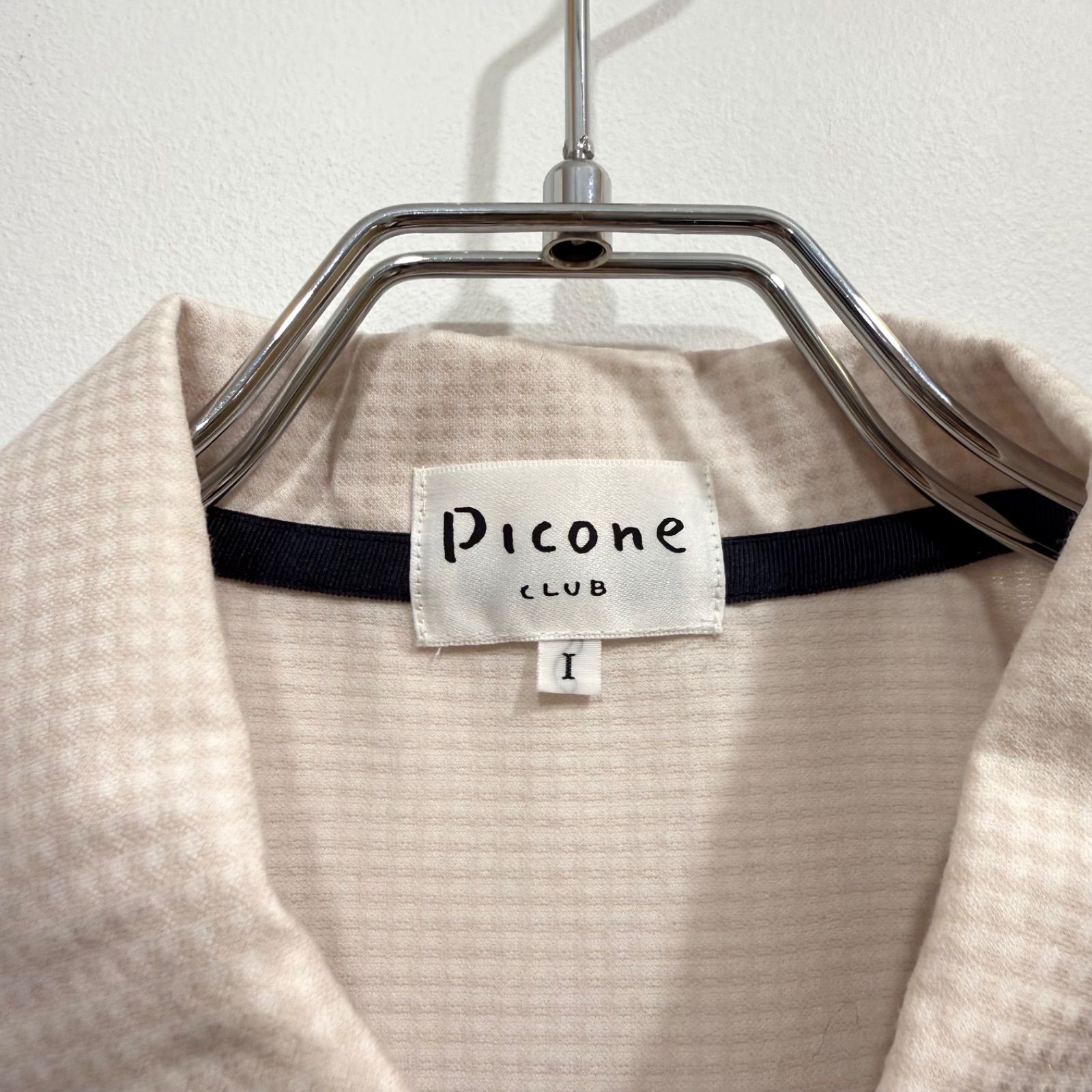 PICONE CLUB レディース ポロシャツ 半袖 UVカット チェック柄 ゴルフ