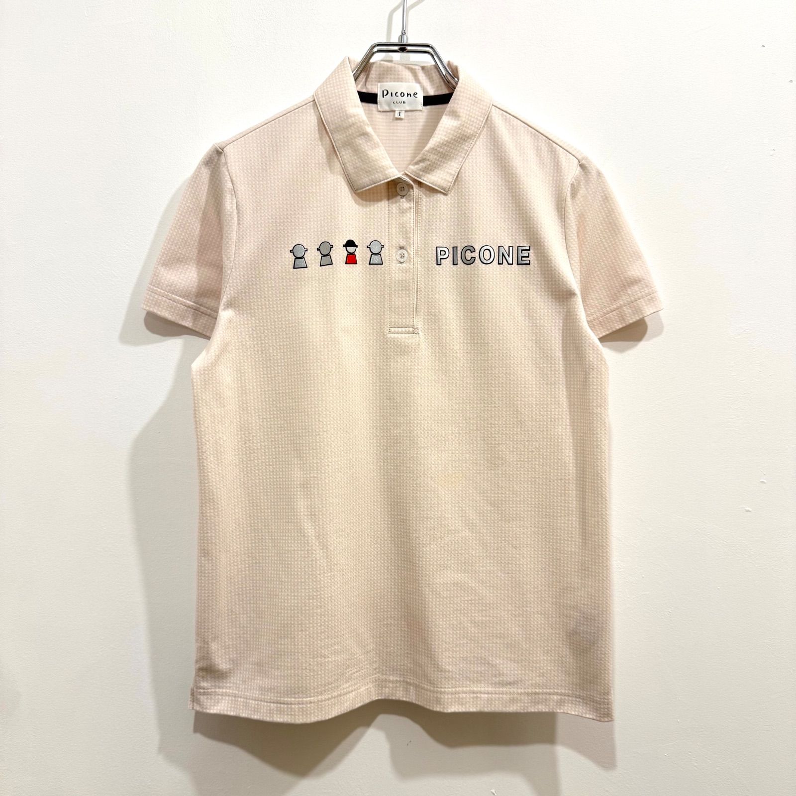 PICONE CLUB レディース ポロシャツ 半袖 UVカット チェック柄 ゴルフ