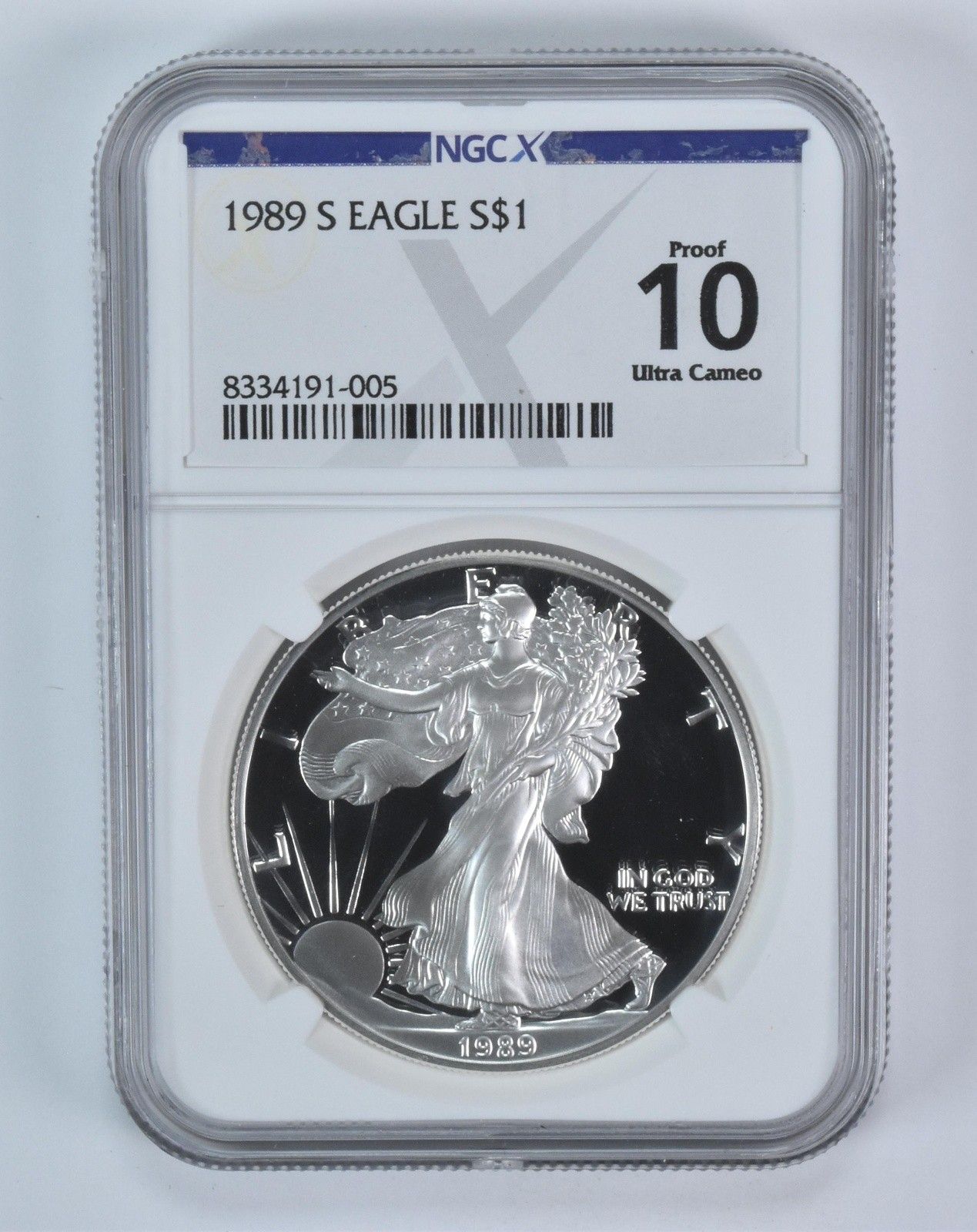 1989-S アメリカン シルバー イーグル $1 プルーフ 10 NGC X - メルカリ