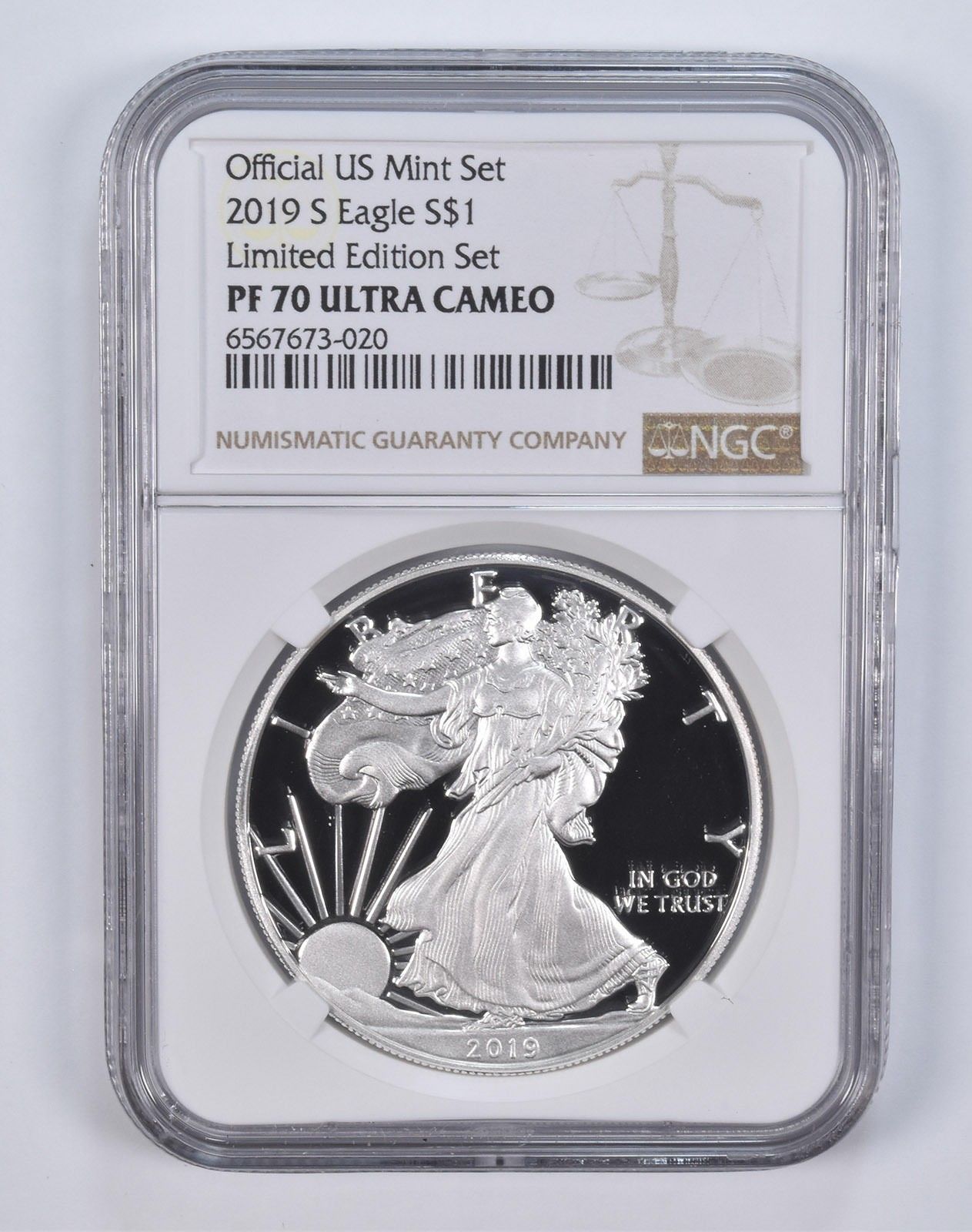 2019-S アメリカン シルバー イーグル 限定版セット PF70 UCAM NGC 
