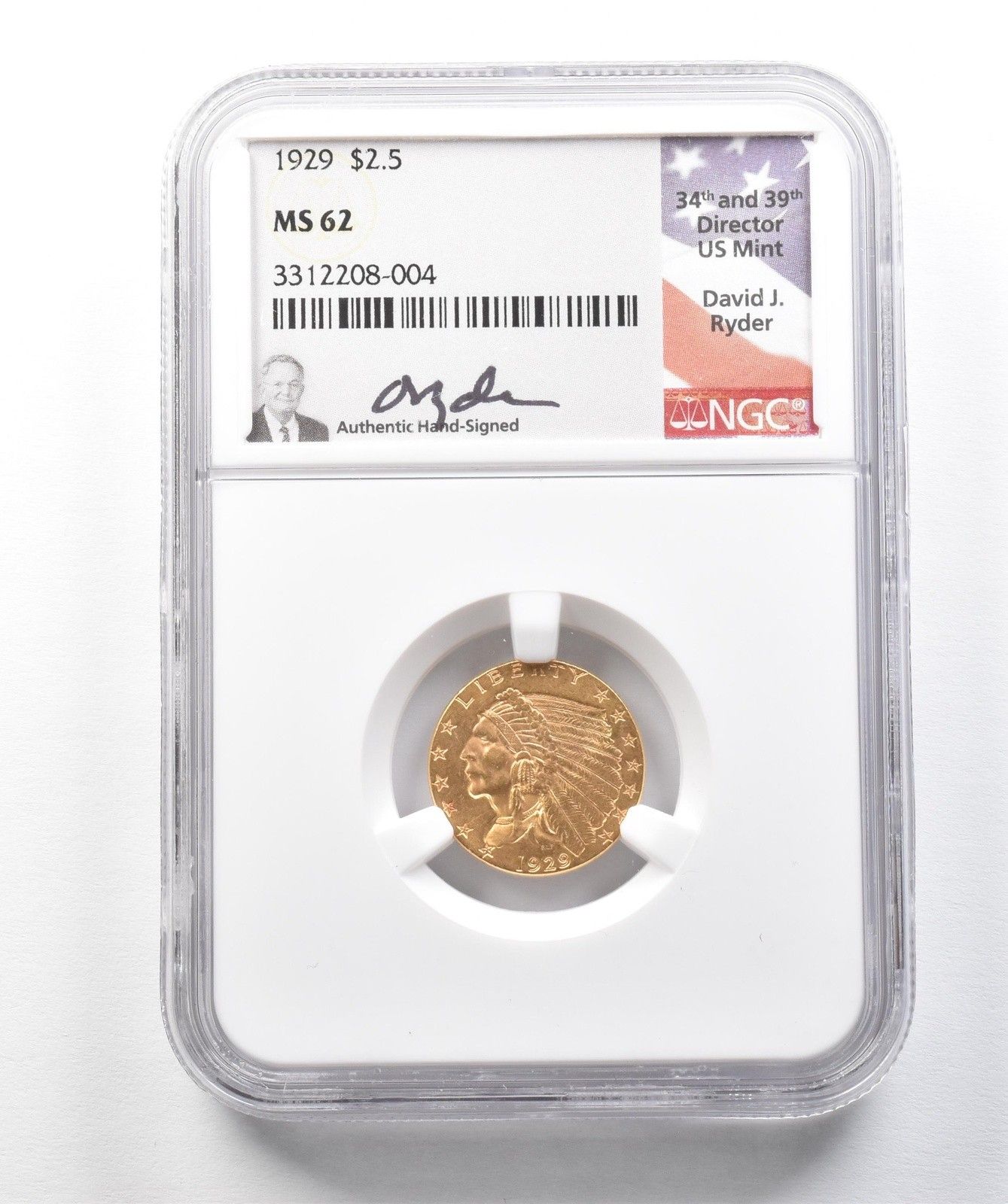 1929年 2.50ドル インディアンヘッド ゴールド クォーターイーグル