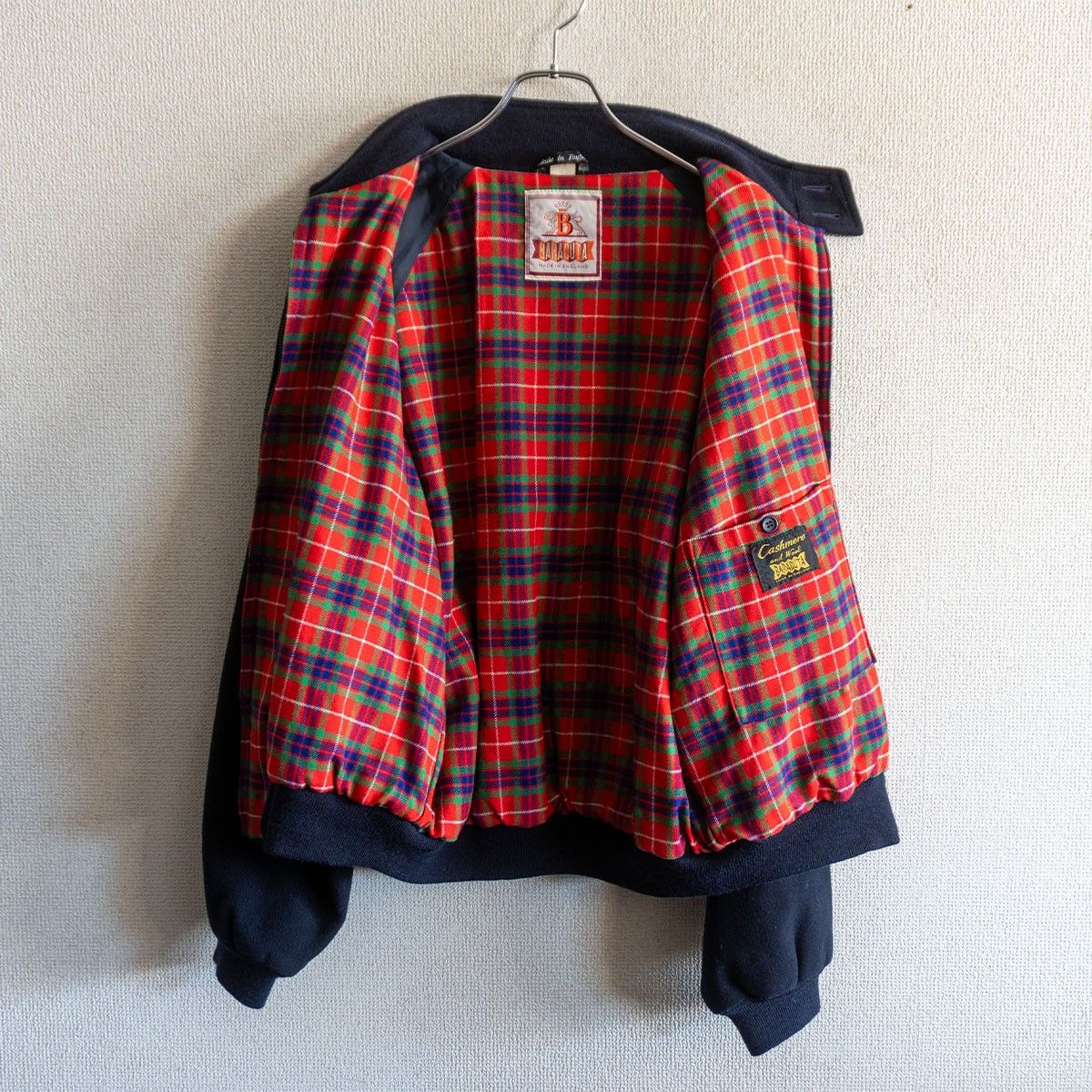 【タグ付美品】バラクータ G9 ガーメントダイ ハリントンジャケット 42 美品/カシミヤ混】BARACUTA 【G9 スウィングトップ ハリントン