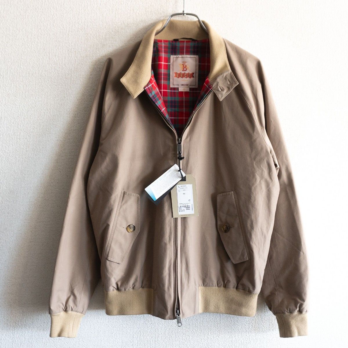 タグ付き未使用品】 BARACUTA 【G9 スウィングトップ ハリントン 