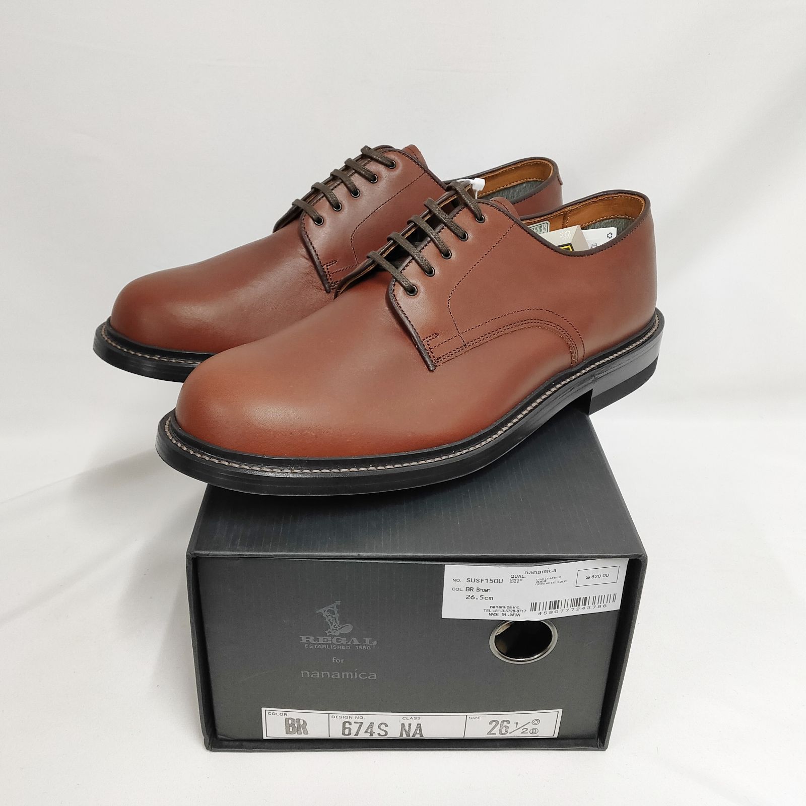 ○★新品未使用 ナナミカ リーガル ゴアテックス プレーントゥ 茶 26㎝ 新品 未使用 ナナミカ リーガル ゴアテックス プレーントゥ ブラウン