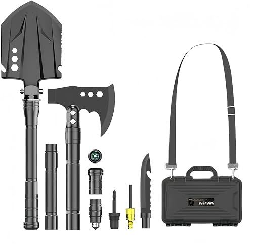 ［未使用］ペルシャギャべ　2点セット 防災/キャンプ必須マルチツールシャベル SD14X-2-F8 多機能折りたたみ