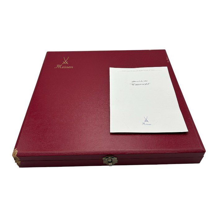 Meissen マイセン 1992 イヤープレート 冬の森 飾り皿 ブランド 希少
